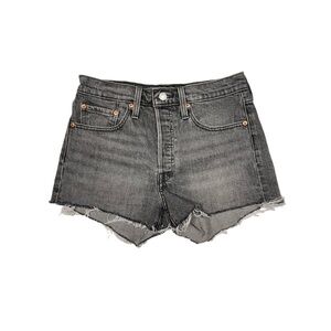 Levi’s 501 High Rise Cutoff Jean Shorts W26 Black Wash